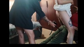My Stephdad and His Friend Wanted to Fuck Me Both at the Same Time While One Is Jerking off Over My Cum Dripping Tight Pussy