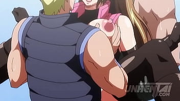 Asian MILF gets double penetration and a creampie