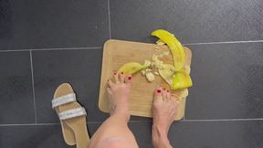 Bananas Crushed By My Feet And Toes
