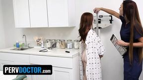 Perv Doctor - Ginger Teen Who Discovered Her Health Insurance Expired Pays Her Doctor With Pussy Instead