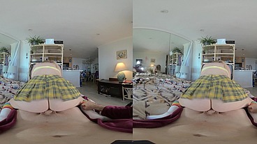 big booty stepdaughter bounces on stepdaddys cock until it explodes