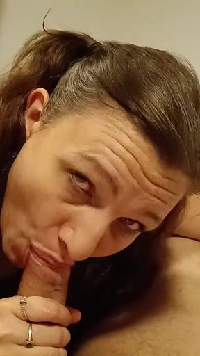 POV Blowjob with Deep Asslicking and Swallow with Open Mouth