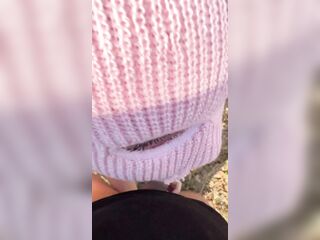 Teen Caught Peeing Outdoors turned into Risky Public BJ and Sex