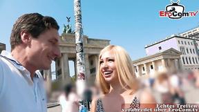 ”A German Blonde Female's Spontaneous Street Encounter”