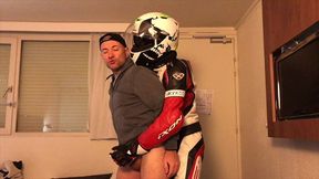 2435 fetish leather submission to motornbiker with big cock