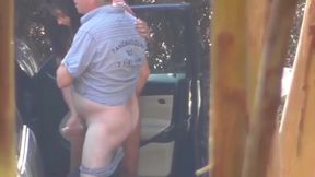 Four men fuck sexy Latina prostitute in forest