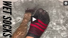 Wet Sock Fetish in Athletic Socks
