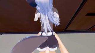 Fucking the wolf girl Loona against a wall - Helluva Boss Hentai.