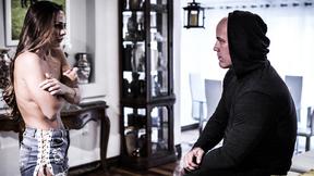 ”Big tits blonde MILF deepthroated & railed by manipulative stud”