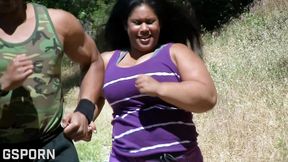 fat black bbw girl like the hard cock trainer to fuck