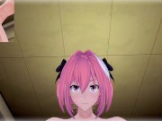 Femboys - Astolfo & Hideri cocks pleasure | Male Taker POV