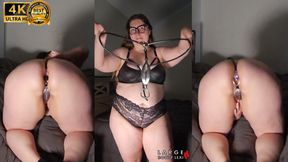 First Time LOCKED in Chastity Belt! My Thick BBW Ass Gets Fingered Then Stuffed with 2 HUGE Butt Plugs (4K Portrait)