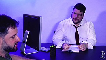 Escritório Profanus Episódio 3 e 4 (prévia) O Chefe Testa o.Pau dos Atores Novos e Come Cu do Estagiário