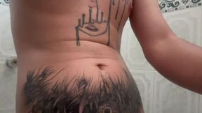 The neighbor's son came home to take a shower and recorded it