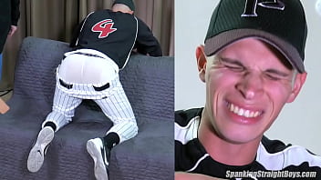 Straight U.S. Marine Spanked in a Baseball Uniform