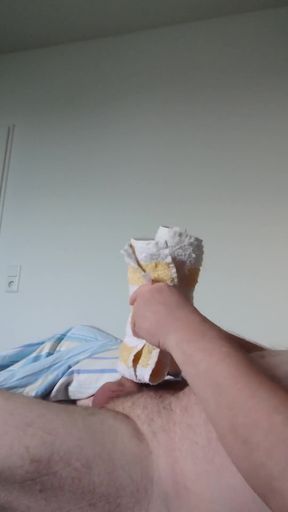 Small Cock Having Fun with the Towel