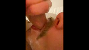 Self Fellate Triple Self Facial cumshot