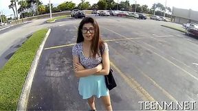 Rough and Dirty Blowjob from Teen Ava Taylor for Cash