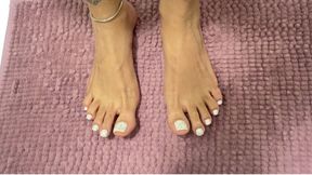 stretching my feet to show off the perfect shape