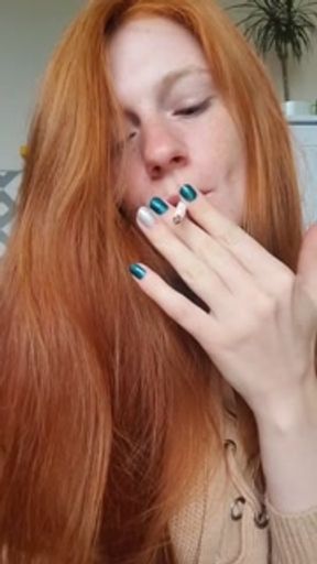 smoke redhead french inhale