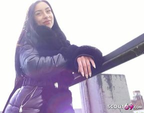 GERMAN SCOUT - Perfect German Latina Teen Caramella Del X Pickup for Casting Fuck