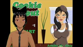 cookie scout - taste testing some cookies and getting some milk