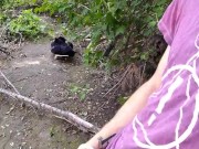 Peaceful masturbation by the river