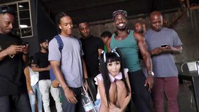 Asian Marica Hase Gives Blowjob 15 Horny Black Dudes