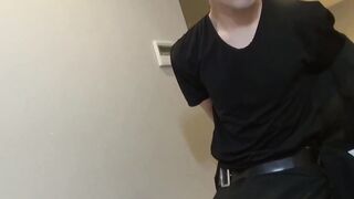 Japanese policeman analbangs a twink after blowjob session