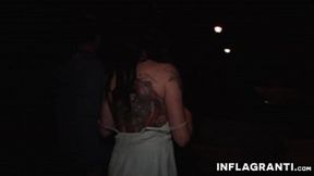German in Berlin nightlife seduces in the dark