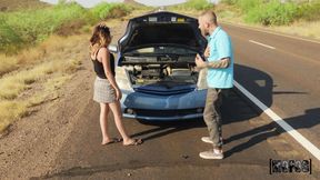 ”MOFOS Callie Jacobs's car has broke down so she paid with her tight cunt to Scott Nails”