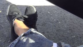 Hard gas in sneakers and barefoot aa