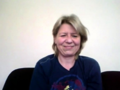 Solo mature in an amazing striptease masturbation show