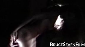 Submissive dyke gets licked and played with by dominant babes