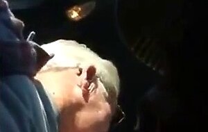 Blowjob in the Car with a Young Stud and an Older Gentleman