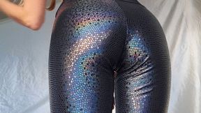 Black Shimmer Shiny Legging Ass JOI (mkv)