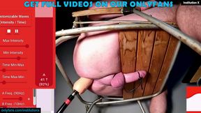 Orgasm Control Session - Boy Shking Impaled Electrostimulated