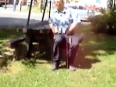 Old Man Jerks In The Park
