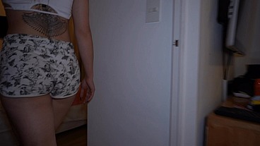 Fuck my stepfather and suck his cock on the balcony