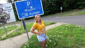 Raunchy LINA MILA gets hammered on the highway, gets wrecked in seedy sex park!