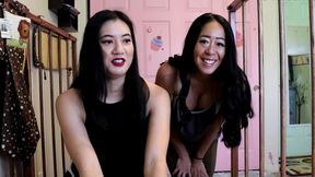 2 asian women change your messy abdl adult diaper