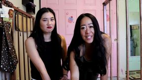 2 asian women change your messy abdl adult diaper