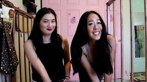 2 asian women change your messy abdl adult diaper