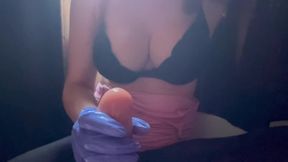 Artemisia Love hot solo Handjob session medical gloves fetish