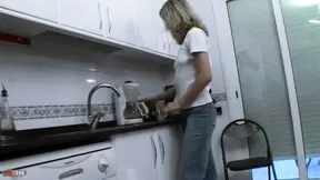 Lady Margaux enjoys a dirty kitchen sex session with a steamy deepthroat