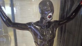 Mz20 - the Girl in Latex Clothing Locked in a Glass Room