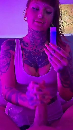 Girlfriend Helps Releive Boyfriend Using Cock Masturbator