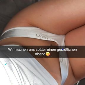 Cum from a strange guy on the pussy of my horny girlfriend Snapchat