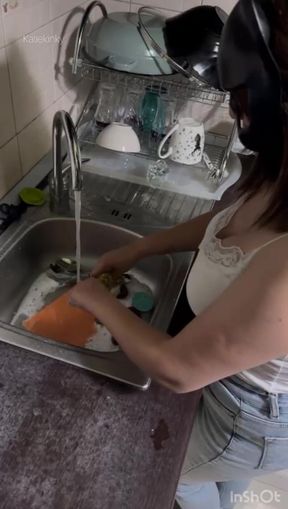 A Housewife's Sexy Cleaning Session