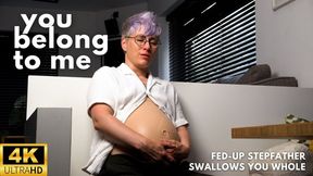 Protective Stepfather Swallows You Whole - Soft Vore, Same-size Vore Predator Prey Bloated Belly Rubbing POV - 4k mp4